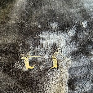 Gold Cowboy Boot Earrings